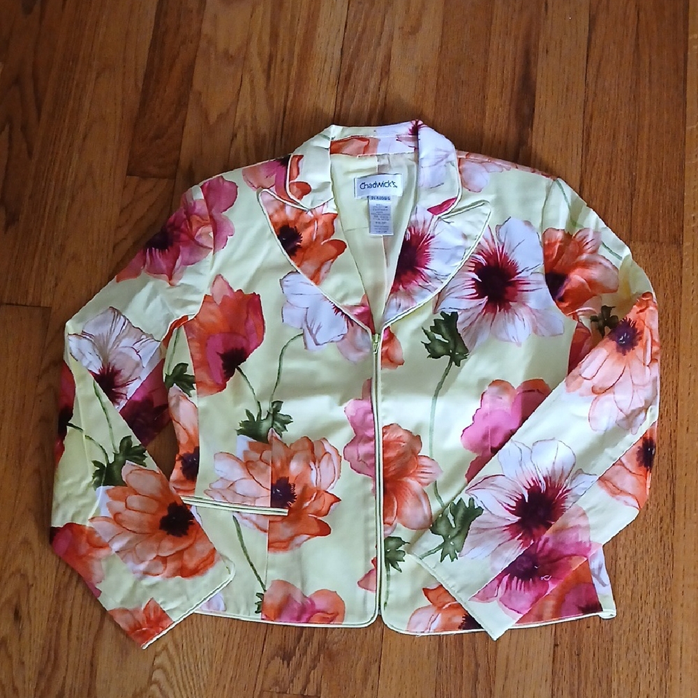 Chadwick's Yellow Floral Blazer.■ Size 8P